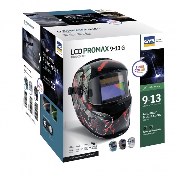 Сварочная маска GYS PROMAX 9-13 G TRUE COLOR